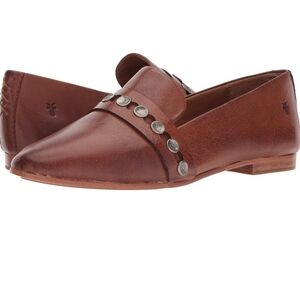 Frye Terri Hammered stud loafers  size 8 womens blown leather.